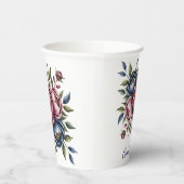 Burgundy Navy and Blush Peony Wedding Floral 紙コップ (右)