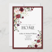 Burgundy New Home Movingのお知らせアドレス シーズンカード (正面)