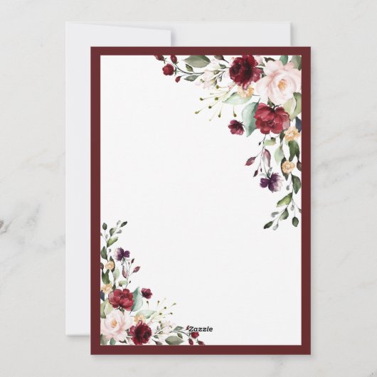 Burgundy New Home Movingのお知らせアドレス シーズンカード (裏面)