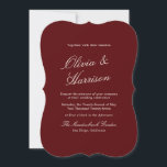 Burgundy Old Money Calligraphy Wedding Invitation 招待状<br><div class="desc">Old Money wedding invitations designed for a timeless, heirloom-level celebration. This estate script wedding invitation blends Heritage Red elegance with classic European calligraphy for a truly aristocratic aesthetic. Inspired by 2026 Regency Revival and Quiet Luxury movements, it’s perfect for the refined, traditional bride who loves formal wording and couture typography....</div>
