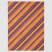 Burgundy Orange Diagonal Striped 薄葉紙 (正面)