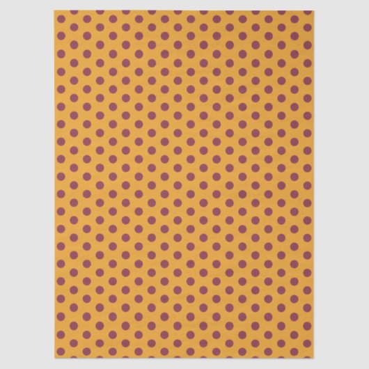 Burgundy Orange Polka Dot 薄葉紙 (正面)