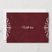 Burgundy Papel Picado Mexican Wedding セーブザデート (裏面)