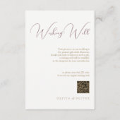 Burgundy Passion 結婚's Wishing Well QRコード エンクロージャーカード (正面)