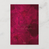 Burgundy Passion 結婚's Wishing Well QRコード エンクロージャーカード (裏面)