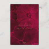 Burgundy Passion Wedding RSVP QRコード エンクロージャーカード (裏面)