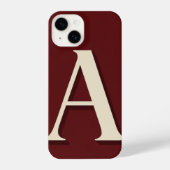 Burgundy Phone Case with Bold Trendy iPhoneケース (裏面)