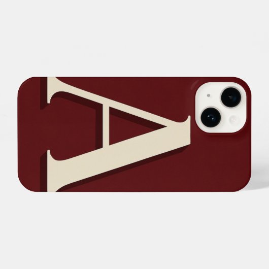 Burgundy Phone Case with Bold Trendy iPhoneケース (裏面横)