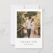 Burgundy Photoエレガントの結婚サンキューカード サンキューカード (正面)