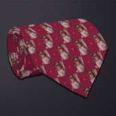 Burgundy Photo Checkerboard (Tall Rectangle) ネクタイ