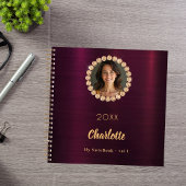 Burgundy photo diamonds ノートブック