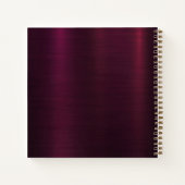 Burgundy photo diamonds inspirational quote ノートブック (裏面)
