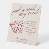 Burgundy Pick A Card Any Card Guestbook 台座サイン (正面)