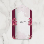 Burgundy Pink Elegant Wedding ギフトタグ (裏面)