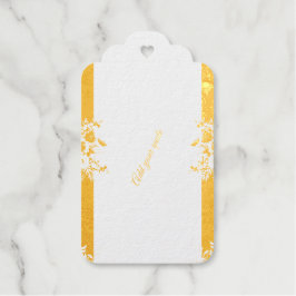 Burgundy Pink Elegant Wedding ギフトタグ