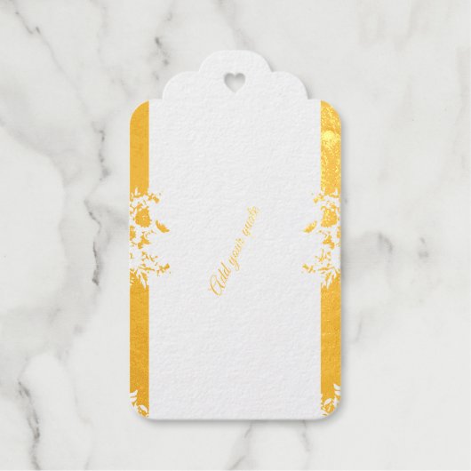 Burgundy Pink Elegant Wedding ギフトタグ (正面)