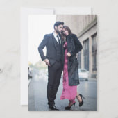 Burgundy Pink Vintage Art Nouveau Photo Wedding 招待状 (裏面)