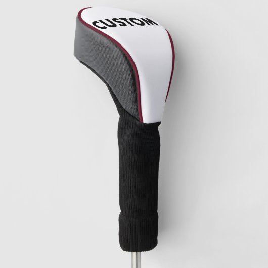 BURGUNDY Piping Custom Golf Driver Headcover Blank ゴルフヘッドカバー (アングル)