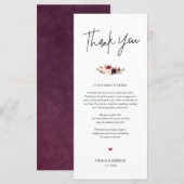 Burgundy Placeモダン設定サンキューカード プログラム (正面/裏面)