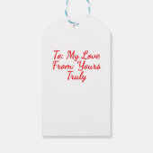 Burgundy Poinsettia & Gold Snowflake Dark Feminine ギフトタグ (裏面)