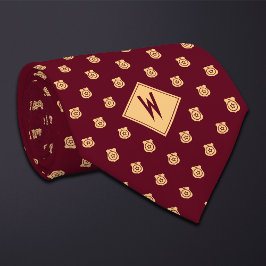 Burgundy Police Badge Pattern ネクタイ