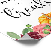 Burgundy pumpkin sweets and treats baby shower ポスター (角)