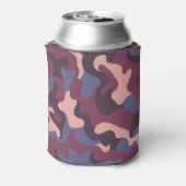 Burgundy Purple Pink Camo Swirls Can Cooler 缶クーラー (缶裏面)