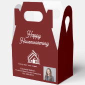 Burgundy Real Estate Company Agent Photo Custom フェイバーボックス (見開き)