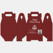 Burgundy Real Estate Company Agent Photo Custom フェイバーボックス (見開き)