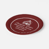 Burgundy Real Estate Company Custom Realtor ペーパープレート (アングル)