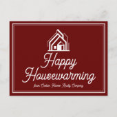 Burgundy Real Estate Company Customized Realtor ポストカード (正面)