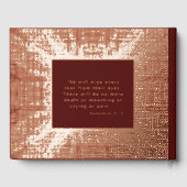 Burgundy Real Foil Funeral Guest Books Maroon ゲストブック (裏面)