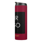 Burgundy Redカスタマイズ可能なビジネスあなたのロゴを追加 タンブラー (回転右)