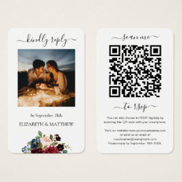 Burgundy Redフローラ写真QRコードスキャンしてRSVPへ