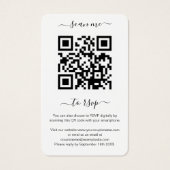 Burgundy Redフローラ写真QRコードスキャンしてRSVPへ (裏面)