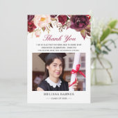 Burgundy Redフローラ卒業写真ありがとう 招待状 (スタンド正面)