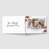Burgundy Redフローラ名Date Photo 結婚's ゲストブック (全面)