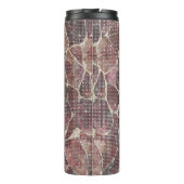 Burgundy Red Abstract Sparkle タンブラー (裏面)