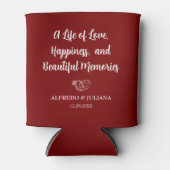 Burgundy Red Elegant Wedding Cheers to Love Can  缶クーラー (正面)