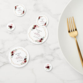 Burgundy Red Flowers, Pink Flowers, Birthday コンフェッティ