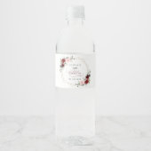 Burgundy Red Flowers, Pink Flowers, Birthday ペットボトルラベル (正面)