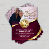 Burgundy Red & Gold Church Anniversary Flyer チラシ