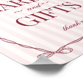 Burgundy Red Lingerie Bachelorette Cards & Gifts ポスター (角)