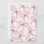 Burgundy Red Lingerie Lace Bachelorette Party 招待状 (裏面)