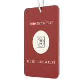 Burgundy Red Logo Text Business Branding Design カーエアーフレッシュナー (左)