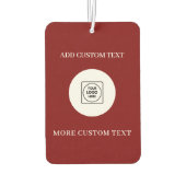 Burgundy Red Logo Text Business Branding Design カーエアーフレッシュナー (裏面)