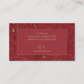 Burgundy Red Marble with Gold Vein 名刺 (裏面)