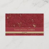 Burgundy Red Marble with Gold Vein 名刺 (正面)