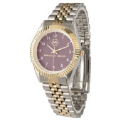 Burgundy Red Monogram couple 腕時計 (アングル)