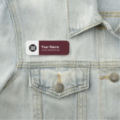 Burgundy Red Pin名タグまたはロゴ付き磁気 名札 (インサイチュ)